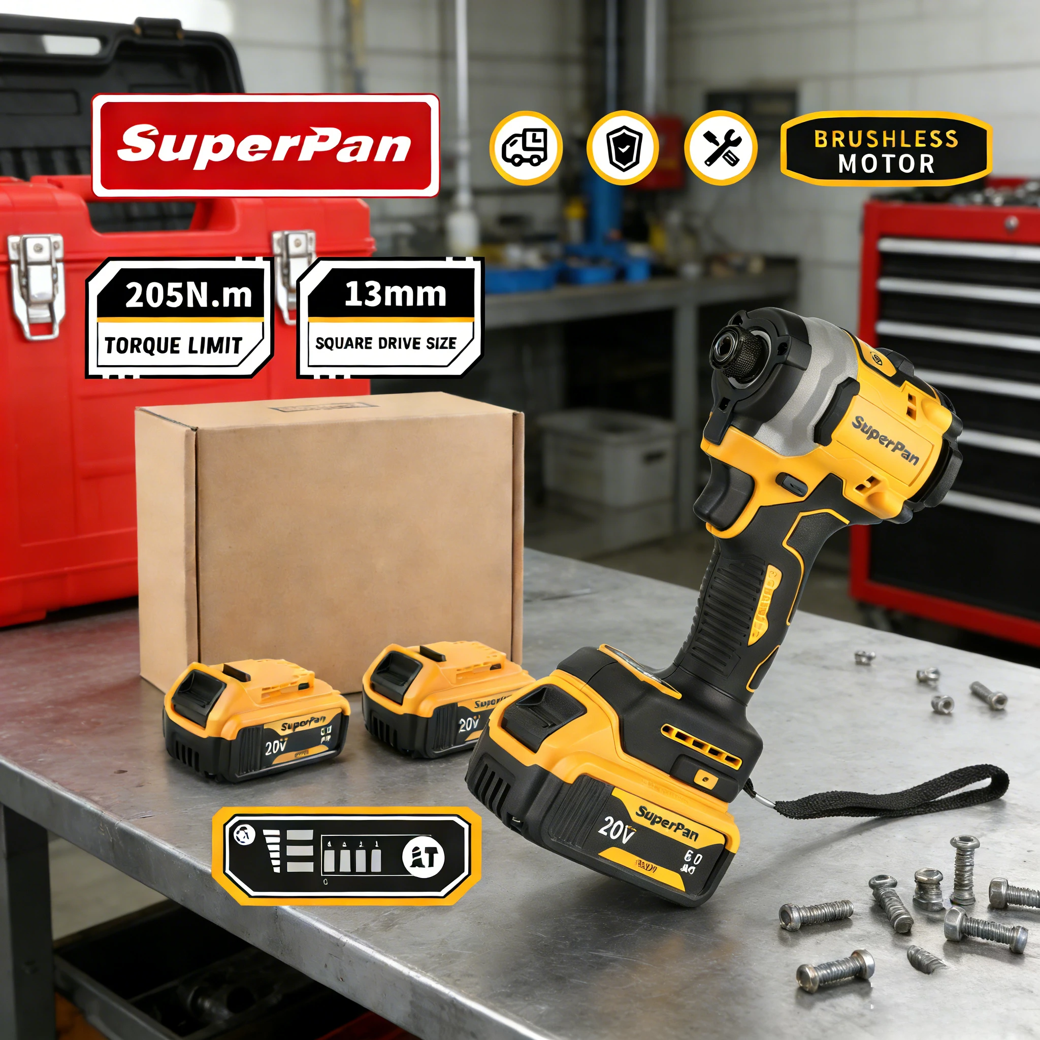 SuperPan Compact Drill Driver 205N.M Rechargeable Power Tool Car Repair Home DIY Assembly For Dewalt 20V Battery Pin
SuperPan Compact Drill Driver 205N.M Rechargeable Power Tool Car Repair Home DIY Assembly For Dewalt 20V Battery Pin