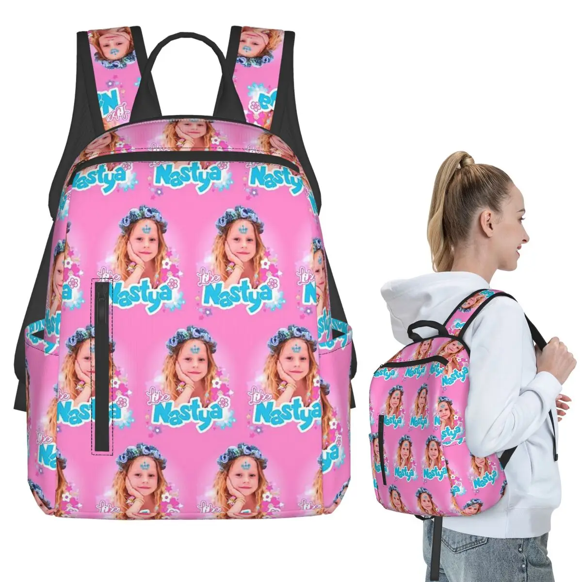 Cartoon Like Nastya Backpack Student BookBag Kids School Bag Laptop Shoulder Bags Boys Girls
Cartoon Like Nastya Backpack Student BookBag Kids School Bag Laptop Shoulder Bags Boys Girls