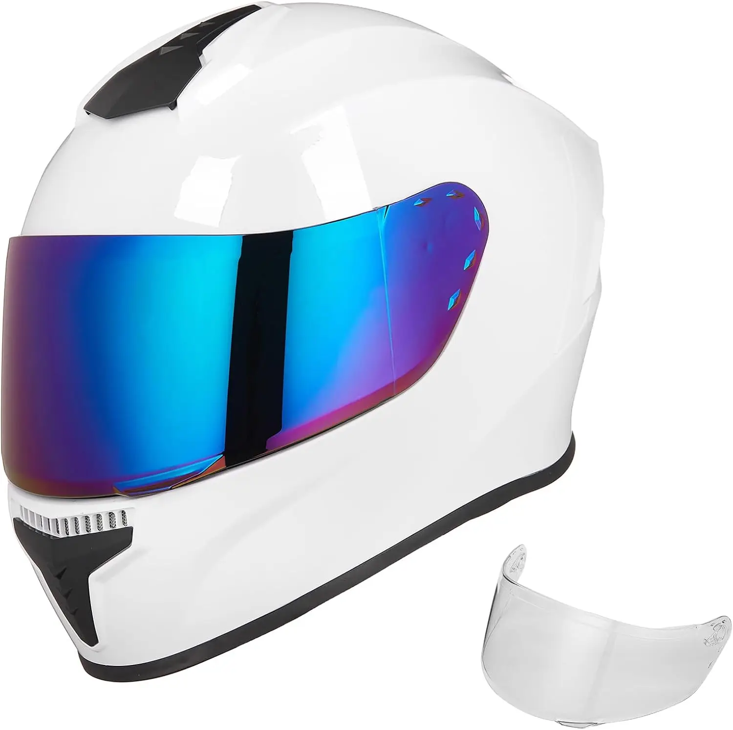 Full Face Motorcycle Helmets for Adults Men and Women DOT Street Bike Racing Helmet with Tinted Visor Model MD-813
Full Face Motorcycle Helmets for Adults Men and Women DOT Street Bike Racing Helmet with Tinted Visor Model MD-813