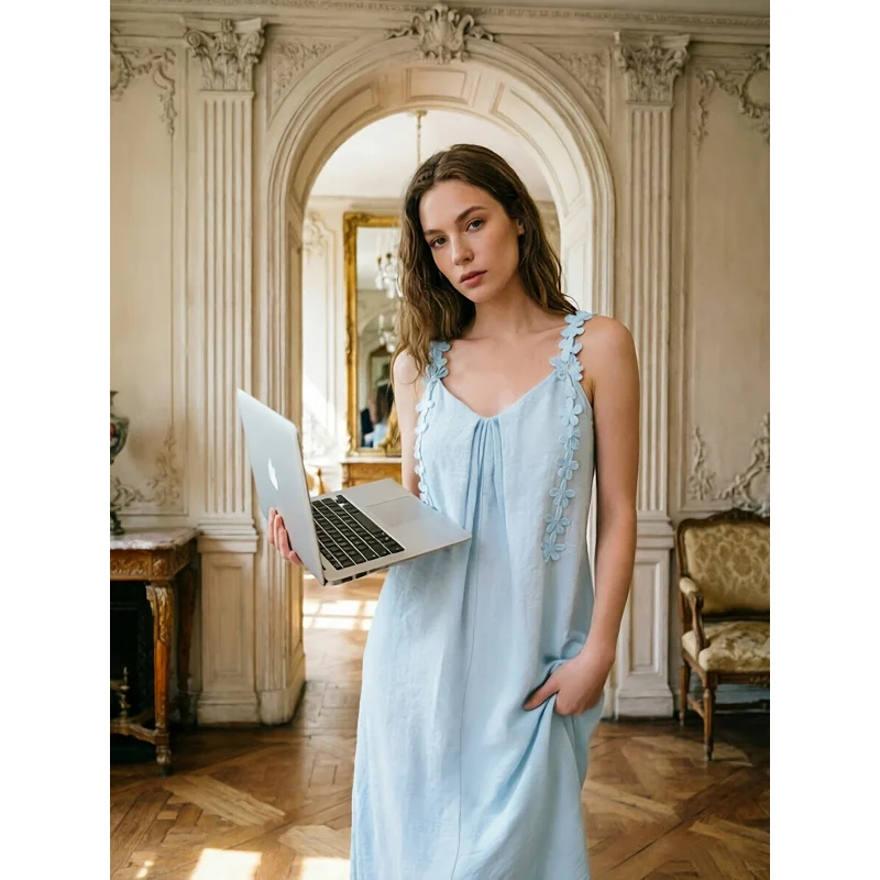 Women's Summer Loose-Fit Casual Comfortable Camisole Dress, Sleepwear Nightgown, Outerwear Loungewear
Women's Summer Loose-Fit Casual Comfortable Camisole Dress, Sleepwear Nightgown, Outerwear Loungewear