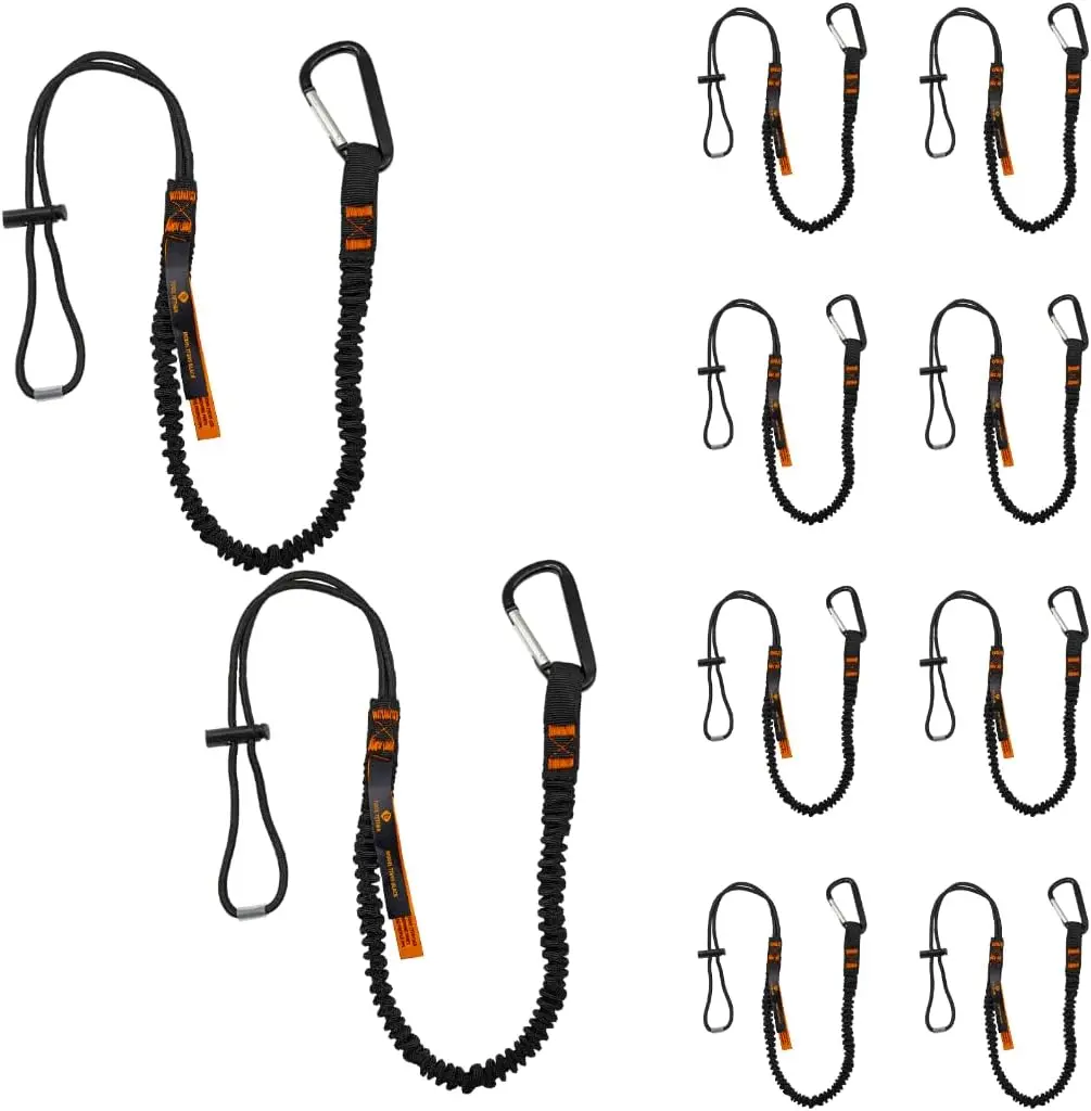 Retractable Tool Lanyard with Spring-Lock Carabiner, Adjustable Loop, 9KG Max Load - 10 Pack for Safety at Heights
Retractable Tool Lanyard with Spring-Lock Carabiner, Adjustable Loop, 9KG Max Load - 10 Pack for Safety at Heights