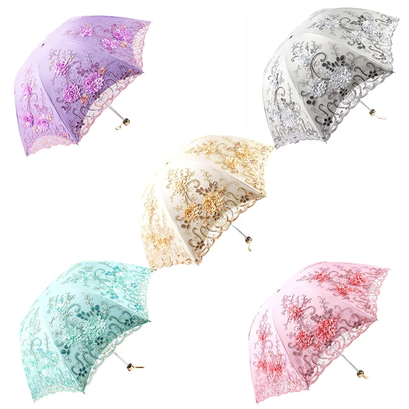 6A-Lace UV Sun Parasol Folding 3D Flower Embroidery Umbrella Outdoor Parasol Summer Wedding Flower Umbrella
6A-Lace UV Sun Parasol Folding 3D Flower Embroidery Umbrella Outdoor Parasol Summer Wedding Flower Umbrella