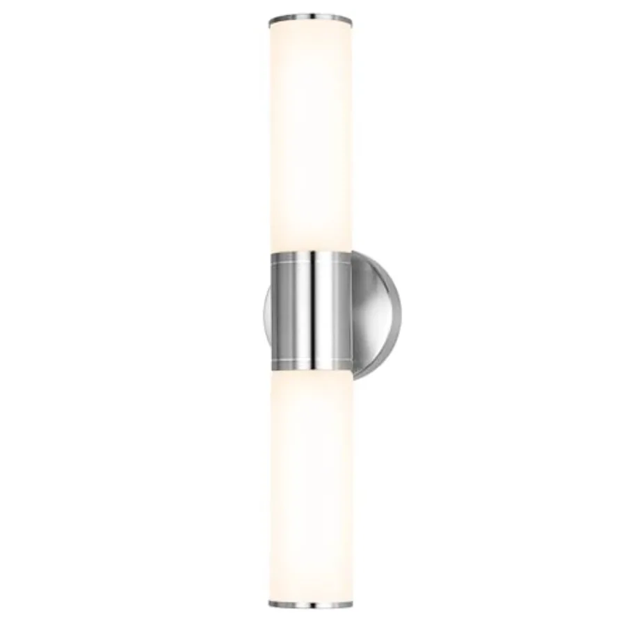 2-Light Bathroom Vanity Lighting Fixture, Brushed Nickel Wall Sconce with Opal White Glass, E26 Stocket Indoor Wall Lamp, Moder
2-Light Bathroom Vanity Lighting Fixture, Brushed Nickel Wall Sconce with Opal White Glass, E26 Stocket Indoor Wall Lamp, Moder