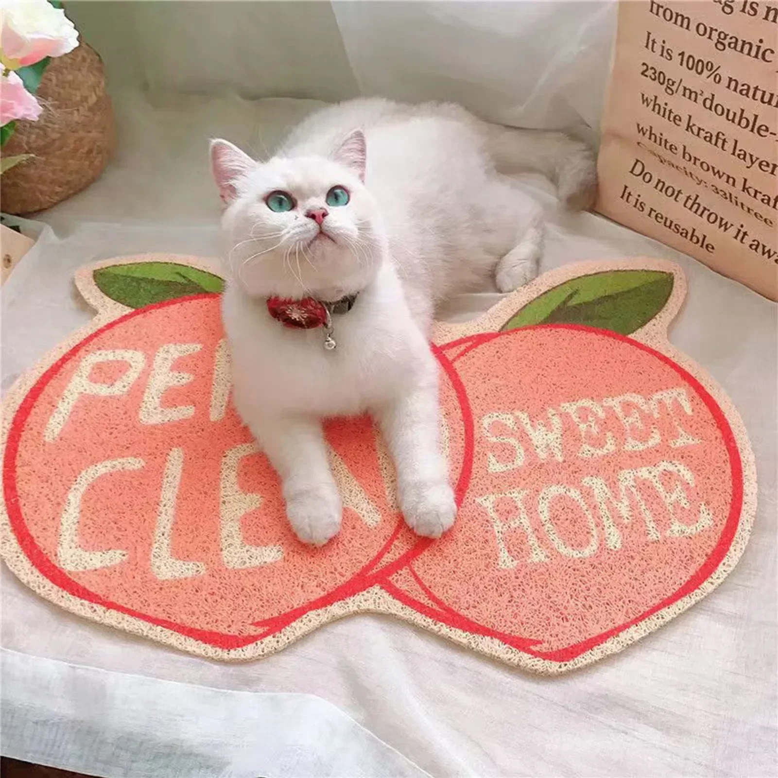 Cat Litter Mat Non-Slip PVC Waterproof Pet Food Mat Cute Fruit Design Washable Floor Protector for Kitty Litter Box Area 40x60cm
Cat Litter Mat Non-Slip PVC Waterproof Pet Food Mat Cute Fruit Design Washable Floor Protector for Kitty Litter Box Area 40x60cm