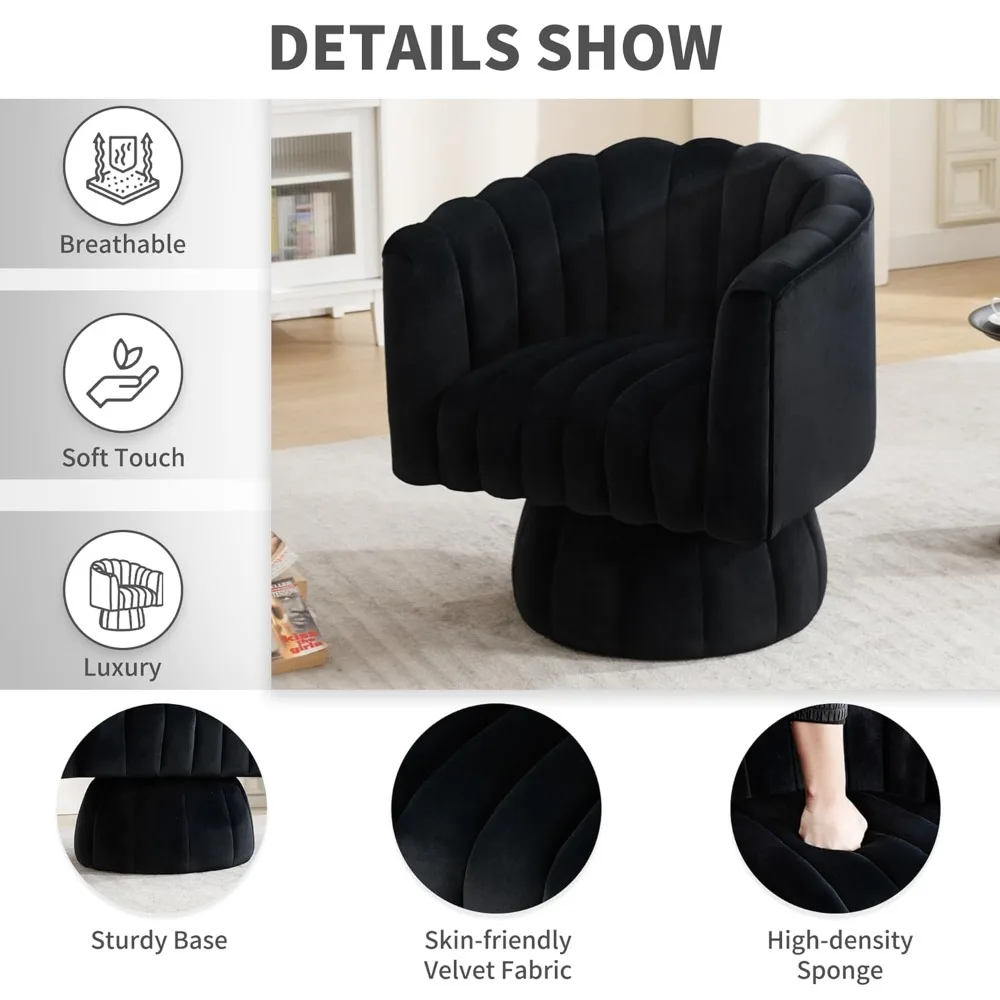 Swivel Accent Barrel Chair Set of 2- Cute Comfy Small Round 360° Arm Chair Velvet Sofa Club Reading Chair for, Customized
Swivel Accent Barrel Chair Set of 2- Cute Comfy Small Round 360° Arm Chair Velvet Sofa Club Reading Chair for, Customized