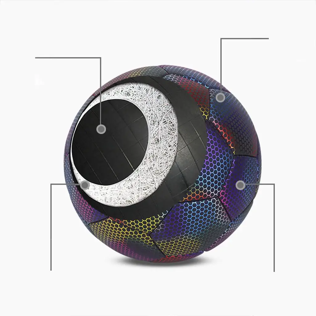 Reflective Glowing Soccer Ball for Men Holographic Glowing Soccer Ball Light Up
Reflective Glowing Soccer Ball for Men Holographic Glowing Soccer Ball Light Up