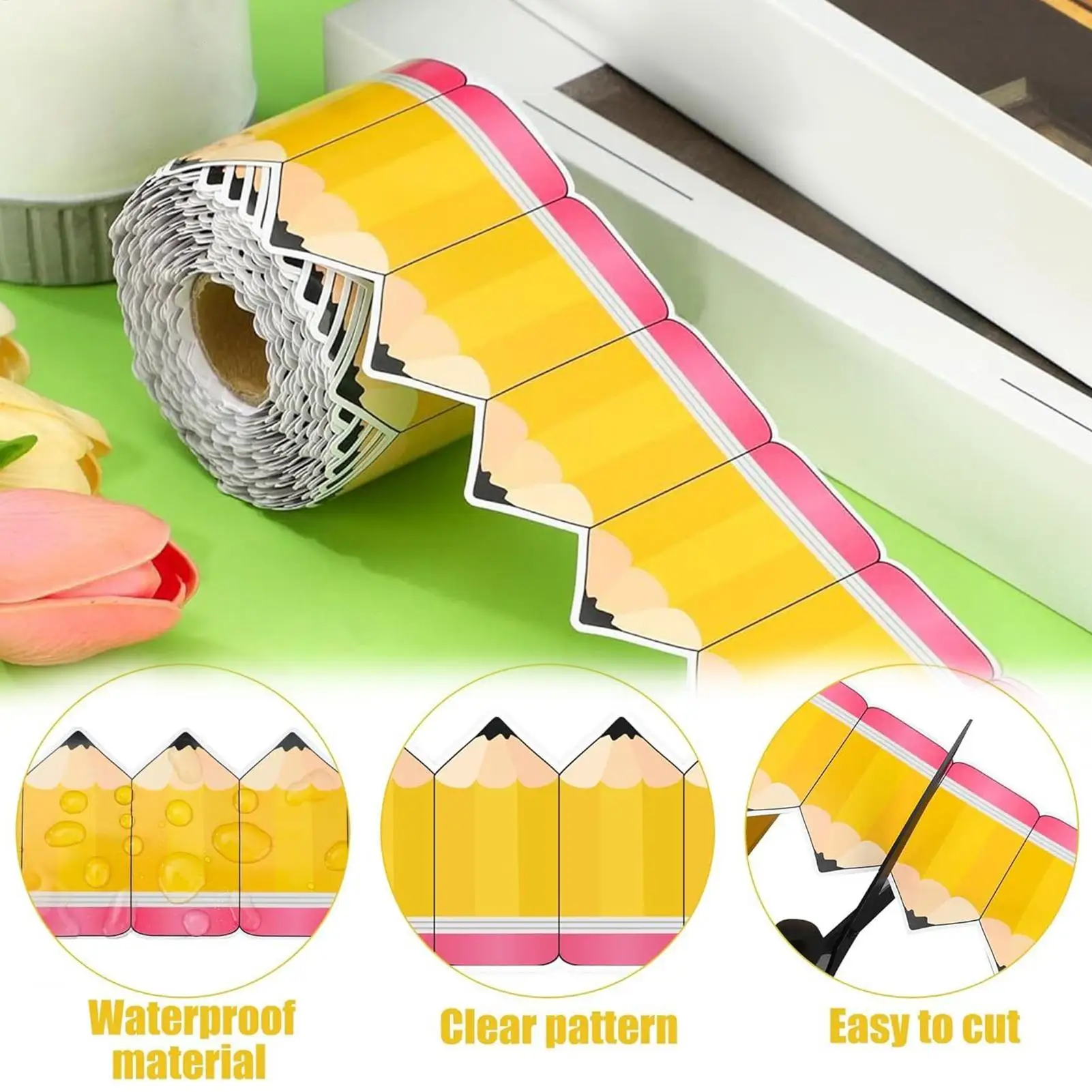 7*80cm Pencil Themed Bulletin Board Border Cute Classroom Decor Trim for Teachers, School, Office, Home Classroom Wall Display
7*80cm Pencil Themed Bulletin Board Border Cute Classroom Decor Trim for Teachers, School, Office, Home Classroom Wall Display
