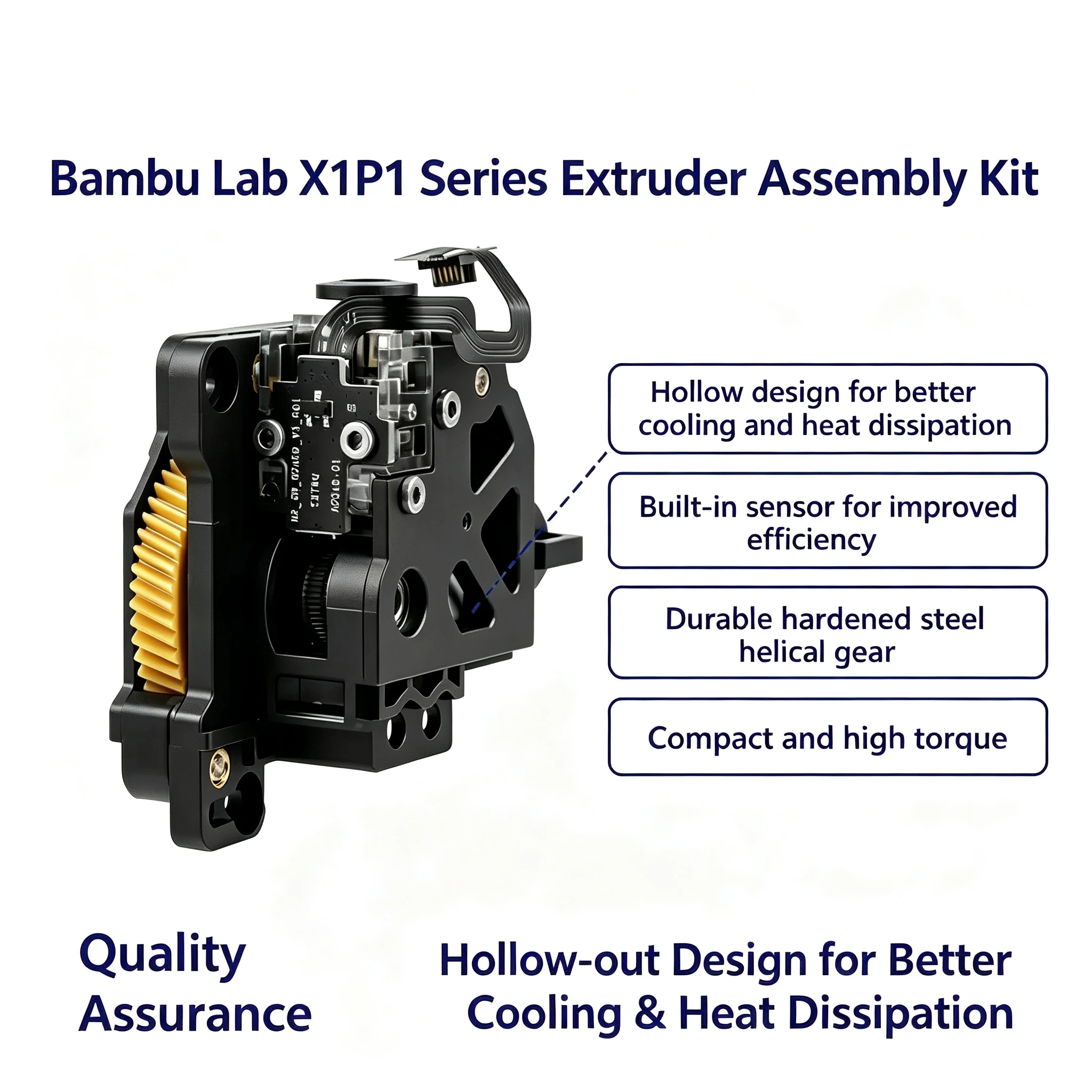 NEW Hardened Steel Extruder Unit for Bambu Lab P1/X1 Series Extruder for P1S P1P for Bambu Lab Hotend Extruder Gear
NEW Hardened Steel Extruder Unit for Bambu Lab P1/X1 Series Extruder for P1S P1P for Bambu Lab Hotend Extruder Gear