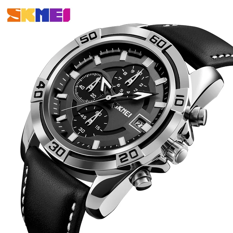 SKMEI 9156 Quartz Men Watches Luxury Brand Leather Waterproof Military Sport Watch Chronograph Stopwatch Clock Relogio Masculino
SKMEI 9156 Quartz Men Watches Luxury Brand Leather Waterproof Military Sport Watch Chronograph Stopwatch Clock Relogio Masculino