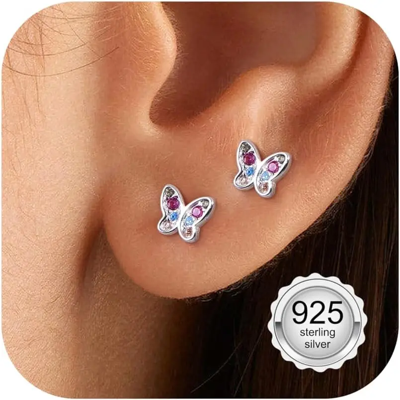 925 Sterling Silver Stud Earrings for Girls Women Hypoallergenic Earrings Studs Cute Tiny Heart
925 Sterling Silver Stud Earrings for Girls Women Hypoallergenic Earrings Studs Cute Tiny Heart