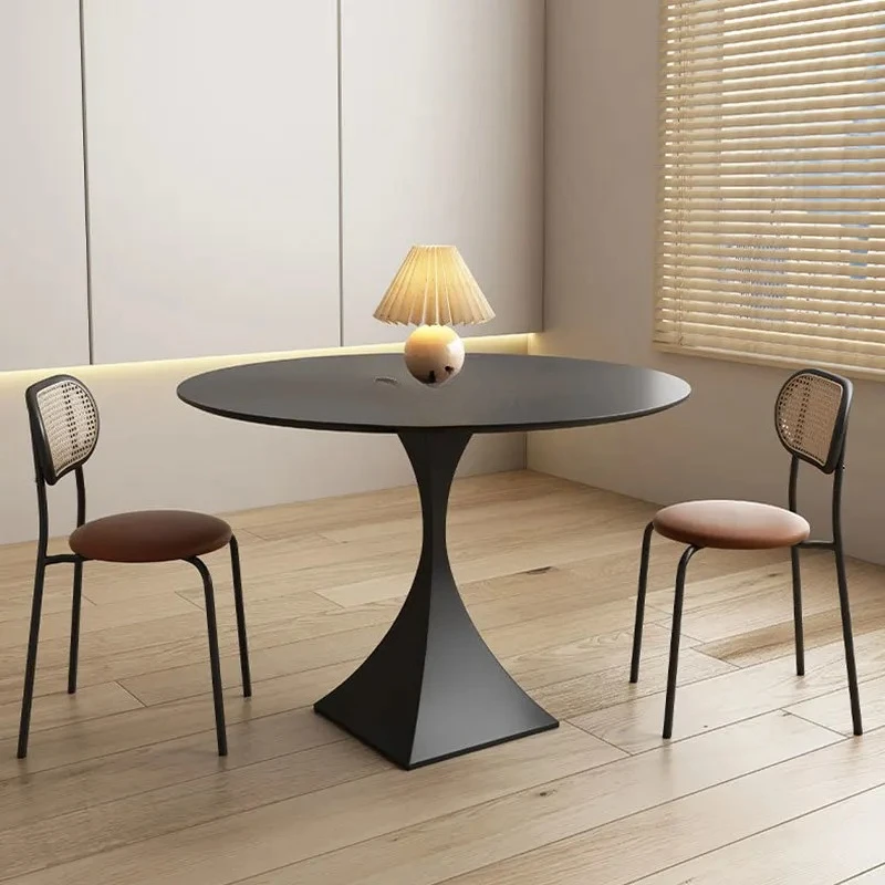 Pure Black Stone Plate round Dining Table Minimalist Household Small Apartment Pure White Cream Style round Table Silent Style
Pure Black Stone Plate round Dining Table Minimalist Household Small Apartment Pure White Cream Style round Table Silent Style
