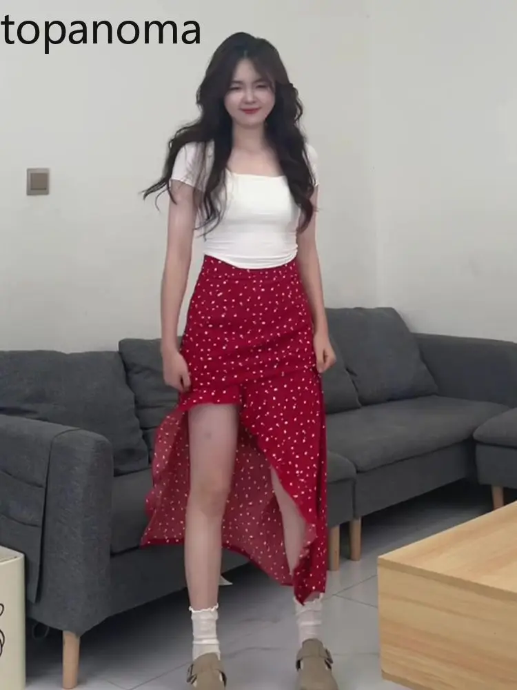 Topanoma Sexy Skirts Women Vintage Floral Printed Irregular Ruffles Split French Style Elegant High Waist Long Skirt Club Casual
Topanoma Sexy Skirts Women Vintage Floral Printed Irregular Ruffles Split French Style Elegant High Waist Long Skirt Club Casual