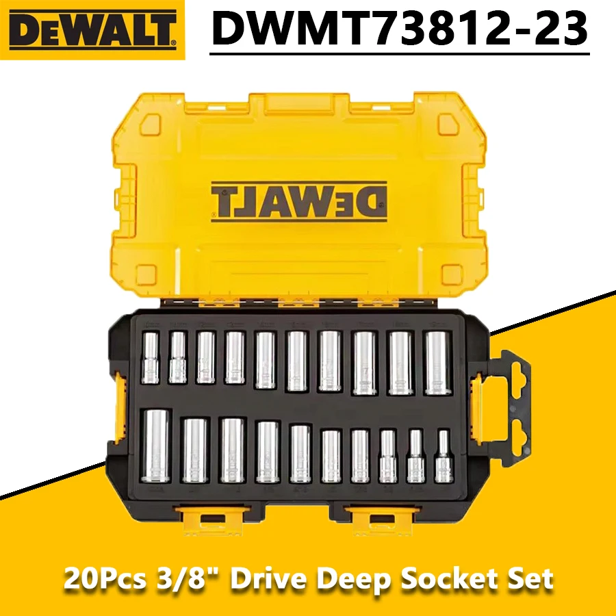 DEWALT DWMT73812-23 20 шт. 3/8 "набор глубоких головок с приводом, набор многофункциональных головок, наборы инструментов для блокировки, набор комбинированных рукавов
DEWALT DWMT73812-23 20 шт. 3/8 "набор глубоких головок с приводом, набор многофункциональных головок, наборы инструментов для блокировки, набор комбинированных рукавов