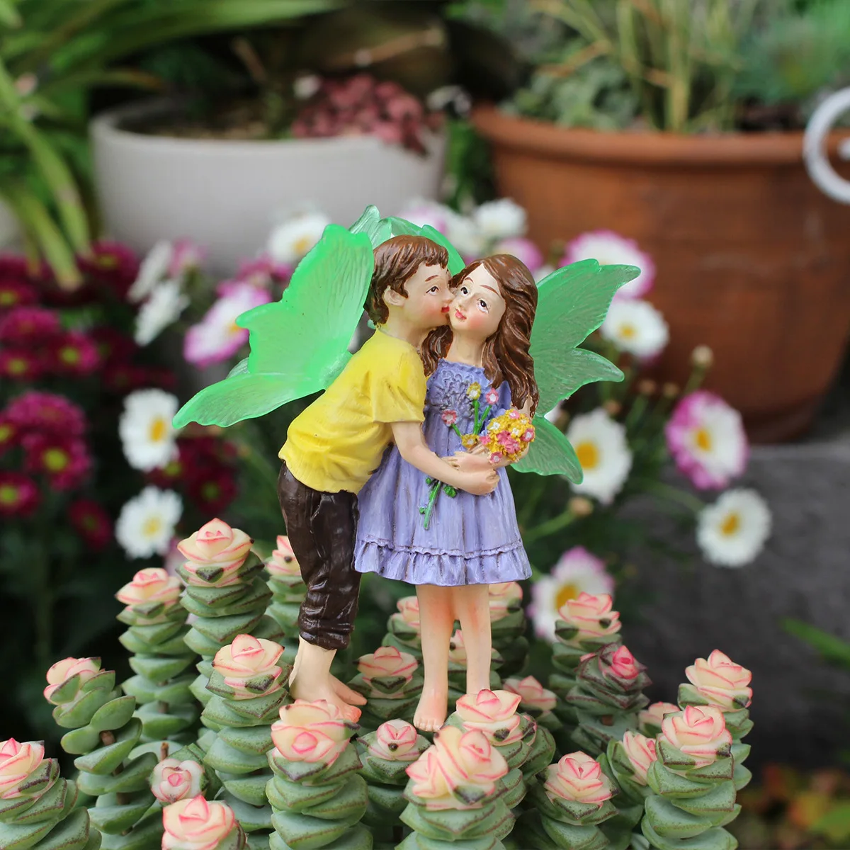 Romantic Fairy Couple Statue - Resin Love Sculpture, Perfect for Valentine's Gift 
Romantic Fairy Couple Statue - Resin Love Sculpture, Perfect for Valentine's Gift