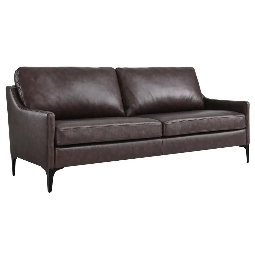 Corland Modern Style Leather and Metal Sofa in Brown Finish
Corland Modern Style Leather and Metal Sofa in Brown Finish