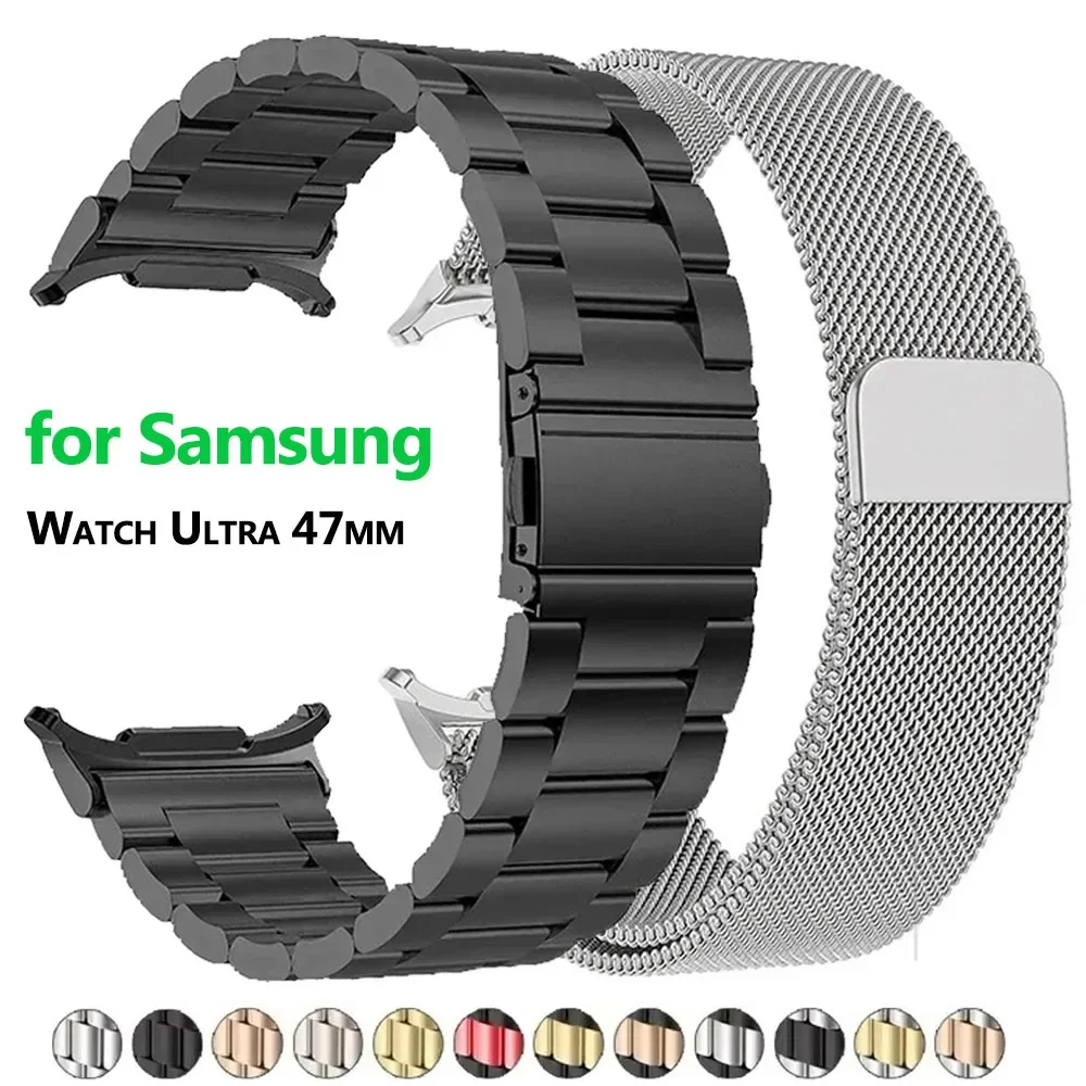 Миланский ремешок из нержавеющей стали для Samsung Galaxy Watch Ultra 47 мм, ремешок без зазоров, металлический браслет, сменный ремешок для часов, аксессуары
Миланский ремешок из нержавеющей стали для Samsung Galaxy Watch Ultra 47 мм, ремешок без зазоров, металлический браслет, сменный ремешок для часов, аксессуары