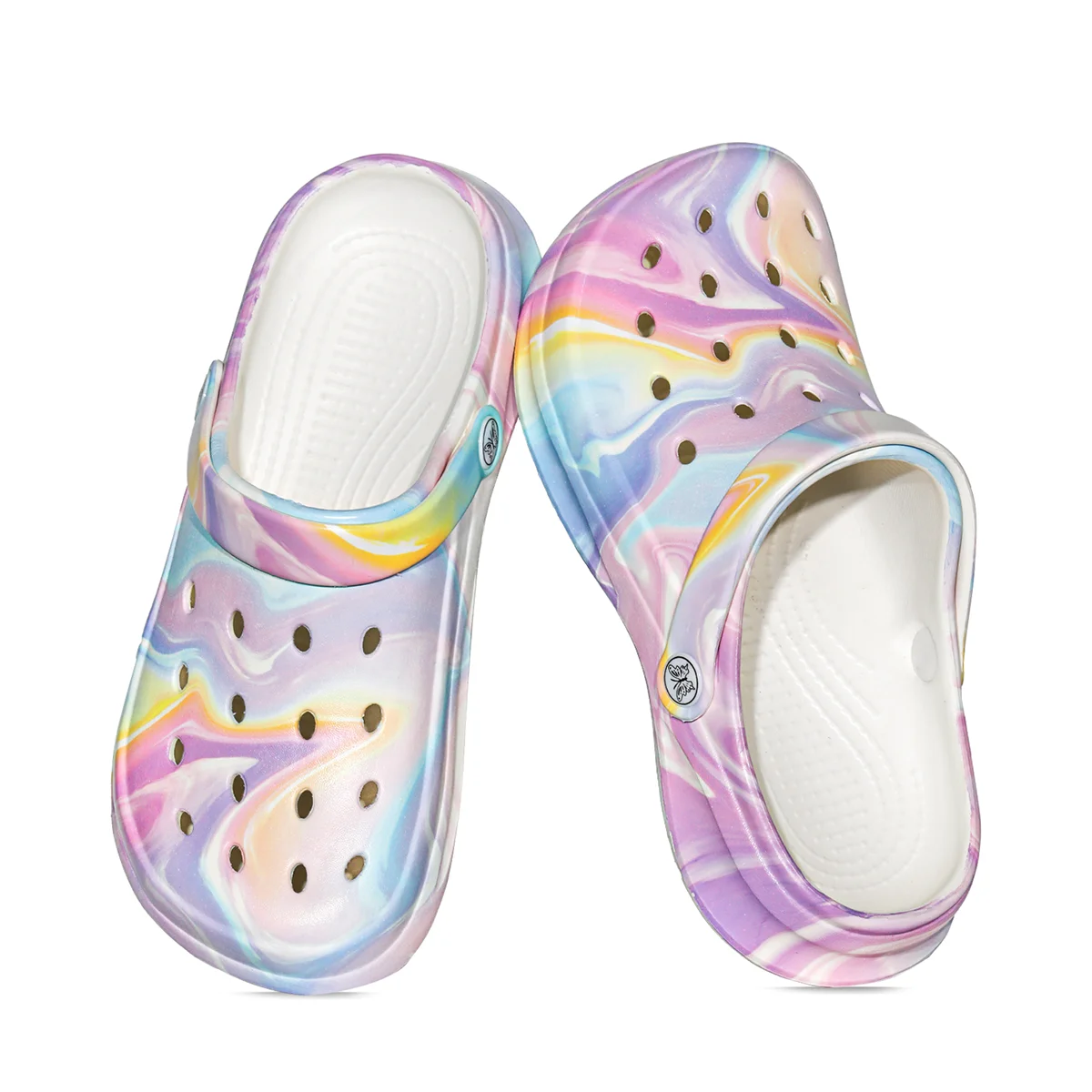 Slip-On Clogs and Mules, Tie-dye Pattern Lightweight Two-way Wear Garden shoes, Comfortable Women's Non-slip Beach shoes 816
Slip-On Clogs and Mules, Tie-dye Pattern Lightweight Two-way Wear Garden shoes, Comfortable Women's Non-slip Beach shoes 816