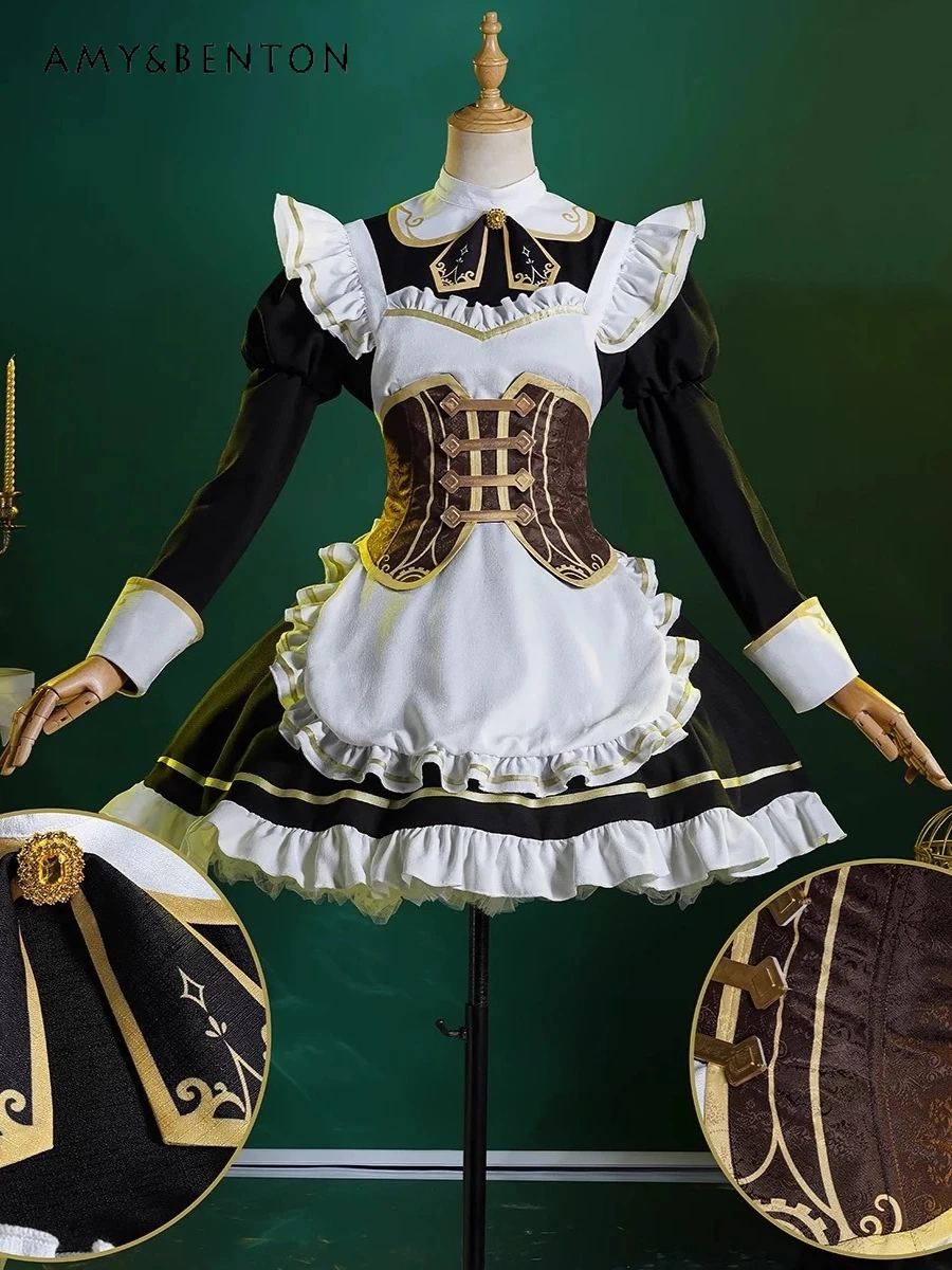 Японский костюм для косплея Manor Gardener, комплекты в стиле панк, готический принт, круглый вырез, пышные рукава, мини-юбка-пуф, фартук, жилет, комплект из трех предметов
Японский костюм для косплея Manor Gardener, комплекты в стиле панк, готический принт, круглый вырез, пышные рукава, мини-юбка-пуф, фартук, жилет, комплект из трех предметов