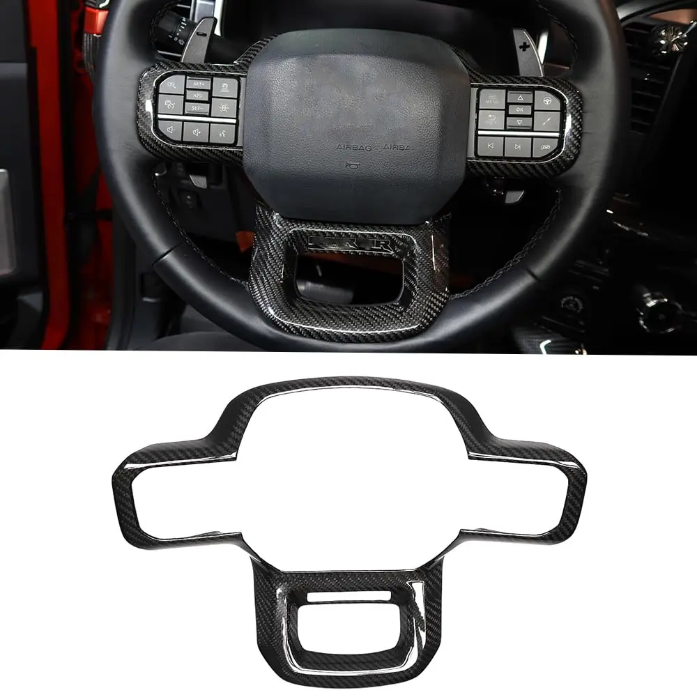 Carbon Fiber Steering Wheel Trim Cover For Ford F150 Raptor Tremor Limited Rattler 2021–2025 Center Console Overlay
Carbon Fiber Steering Wheel Trim Cover For Ford F150 Raptor Tremor Limited Rattler 2021–2025 Center Console Overlay