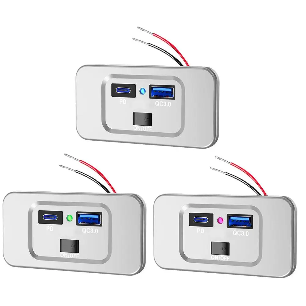 Dual USB Car Charger Socket For Car Truck Charging 12V/24V PD QC 3.0 USB Charger Outlet Panel Power Adapter Accessories P7K6
Dual USB Car Charger Socket For Car Truck Charging 12V/24V PD QC 3.0 USB Charger Outlet Panel Power Adapter Accessories P7K6