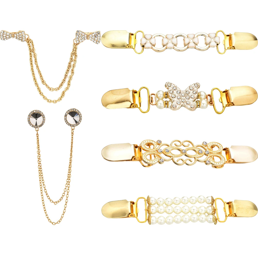 6Pcs Vintage Clips Elegant Retro Style Shawl Brooch Set Cardigan Clip Cardigan Shirt Collar Dress Collar Clips Accessories
6Pcs Vintage Clips Elegant Retro Style Shawl Brooch Set Cardigan Clip Cardigan Shirt Collar Dress Collar Clips Accessories