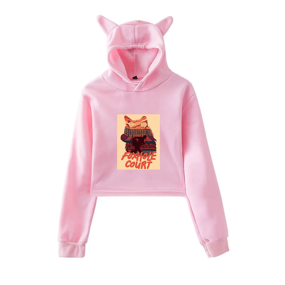 The Foxhole Court Merch винтажная уличная одежда 90-х годов толстовки с капюшоном для девочек укороченный модный спортивный пуловер с кошачьими ушками
The Foxhole Court Merch винтажная уличная одежда 90-х годов толстовки с капюшоном для девочек укороченный модный спортивный пуловер с кошачьими ушками