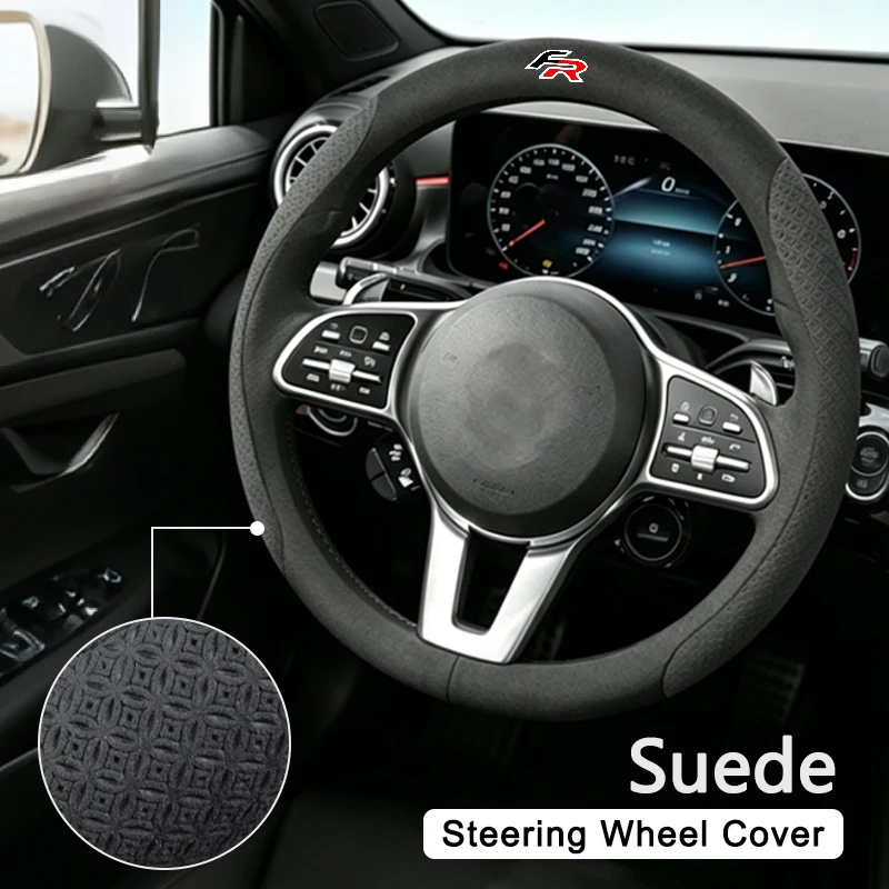 Leather Round Steering Wheel Cover for Leather Breathable Auto Protector Car Interior Styling For Seat Ateca Leon FR 2IbizaCover
Leather Round Steering Wheel Cover for Leather Breathable Auto Protector Car Interior Styling For Seat Ateca Leon FR 2IbizaCover