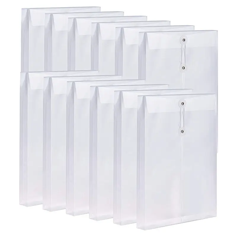 Superior-24 Pack Clear Plastic Envelopes Poly Envelopes Expandable Files Document Folders With Button & String Tie Closure A4
Superior-24 Pack Clear Plastic Envelopes Poly Envelopes Expandable Files Document Folders With Button & String Tie Closure A4
