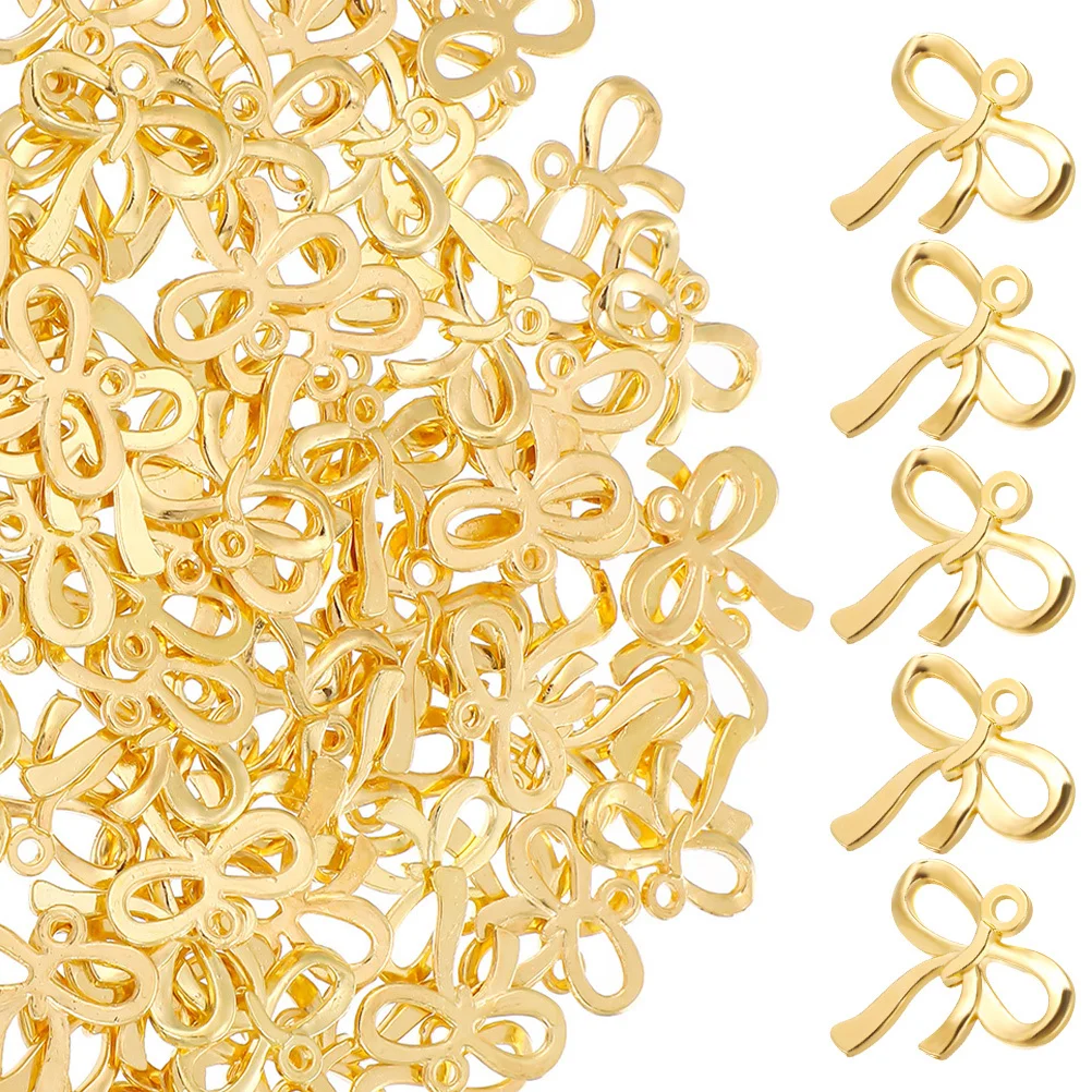 200 Pcs Bows Charms for Jewelry Making Alloy Spacer Beads Decorate Golden Bowknot
200 Pcs Bows Charms for Jewelry Making Alloy Spacer Beads Decorate Golden Bowknot