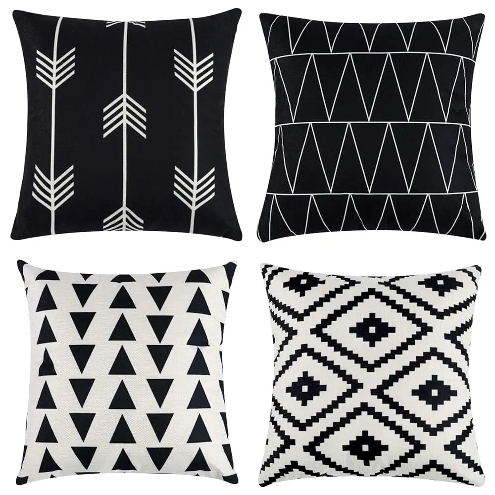Set Of 4 Decorative Geometric 18 X 18 Hes Throw Pillow Covers - Modern Pattern Linen Square Pillow Cushion Case For Sofa Couch
Set Of 4 Decorative Geometric 18 X 18 Hes Throw Pillow Covers - Modern Pattern Linen Square Pillow Cushion Case For Sofa Couch