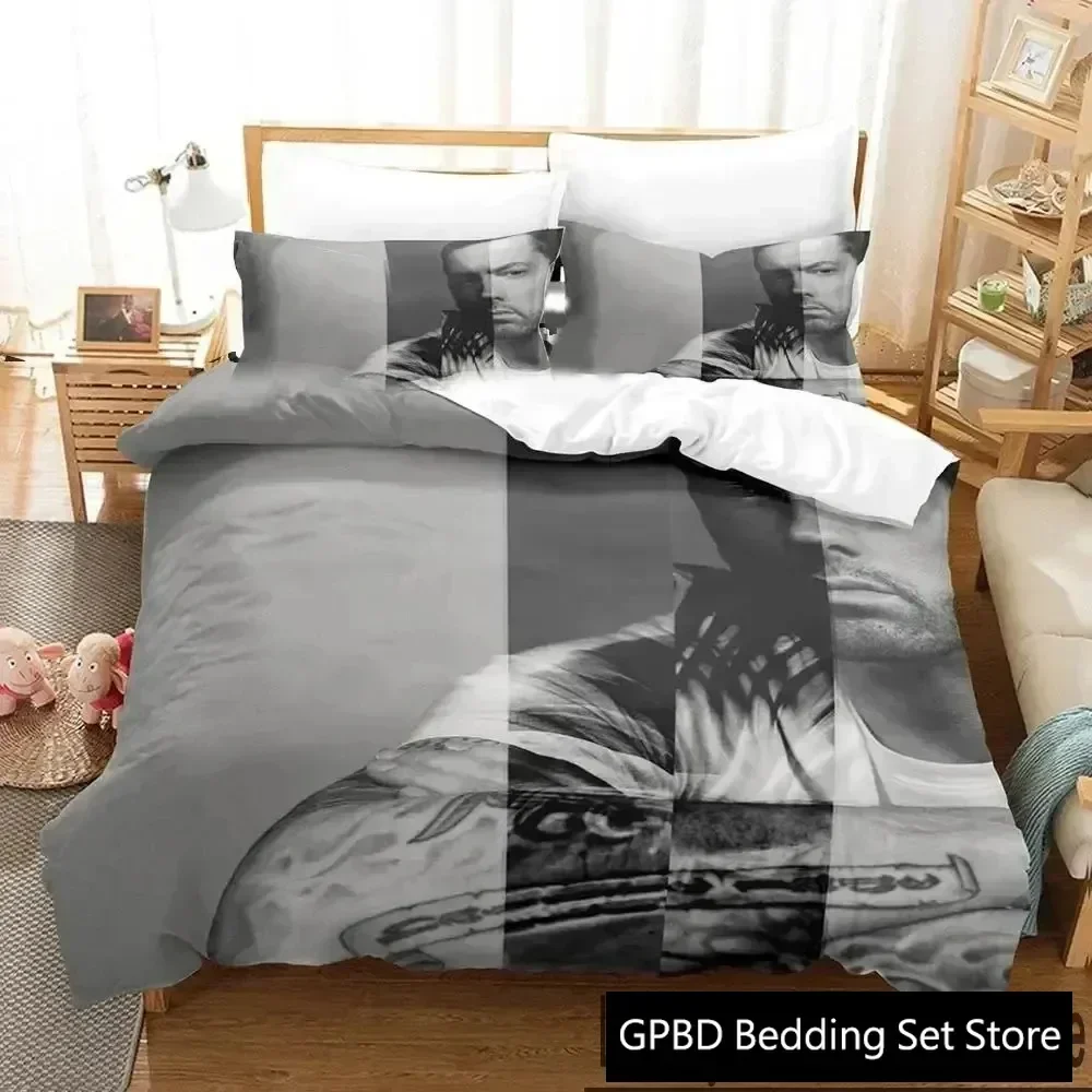 Luxury New 3D Print Eminem Rapper Bedding Set Boys Girls Twin Queen King Size Duvet Cover Bed boys Adult Home Textileextile
Luxury New 3D Print Eminem Rapper Bedding Set Boys Girls Twin Queen King Size Duvet Cover Bed boys Adult Home Textileextile