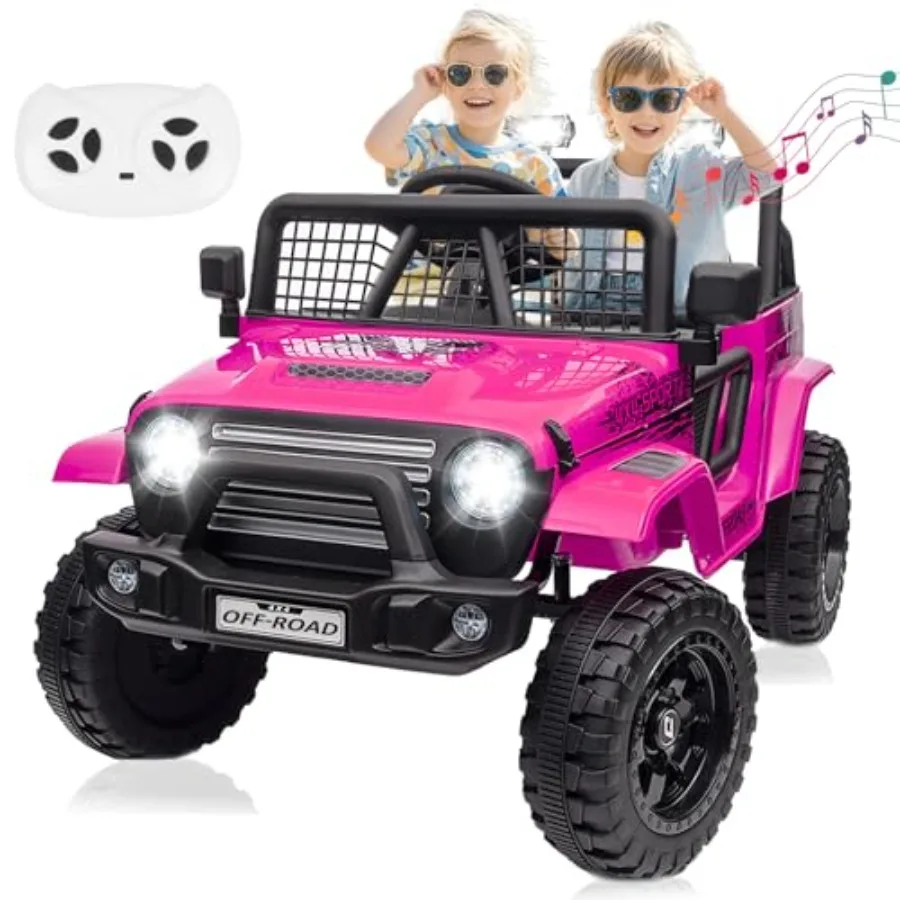 24V Ride On Jeep 2 Seater Electric Car with 4WD Motor Remote Control 3 Speed Bluetooth Music Spring Suspension LED Lights Pink
24V Ride On Jeep 2 Seater Electric Car with 4WD Motor Remote Control 3 Speed Bluetooth Music Spring Suspension LED Lights Pink