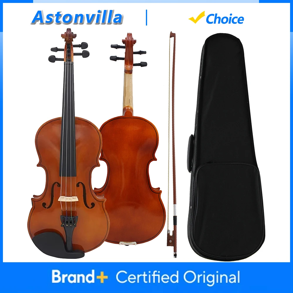 Astonvilla AV-105 Violin Full Size Natural Solid Wood Acoustic Violin Fiddle with Carrying Case Bow Violin Parts & Accessories
Astonvilla AV-105 Violin Full Size Natural Solid Wood Acoustic Violin Fiddle with Carrying Case Bow Violin Parts & Accessories