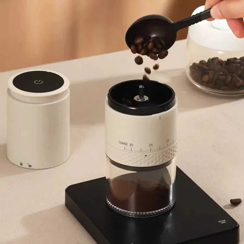 1500mAh Electric Coffee Grinder Externally Adjustable Type-C Charging Coffee Burr Grinder Bean Grinding Machine Coffee Maker
1500mAh Electric Coffee Grinder Externally Adjustable Type-C Charging Coffee Burr Grinder Bean Grinding Machine Coffee Maker