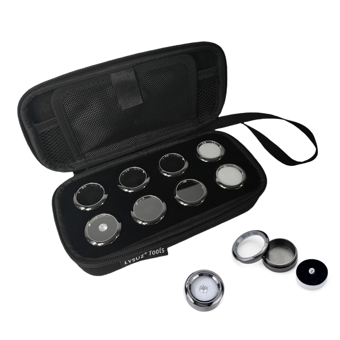 Сумка для хранения бриллиантов с круглой металлической коробкой Портативная коробка для демонстрации драгоценных камней Высококачественный износостойкий чехол Органайзер для ювелирных изделий Магазин
Сумка для хранения бриллиантов с круглой металлической коробкой Портативная коробка для демонстрации драгоценных камней Высококачественный износостойкий чехол Органайзер для ювелирных изделий Магазин