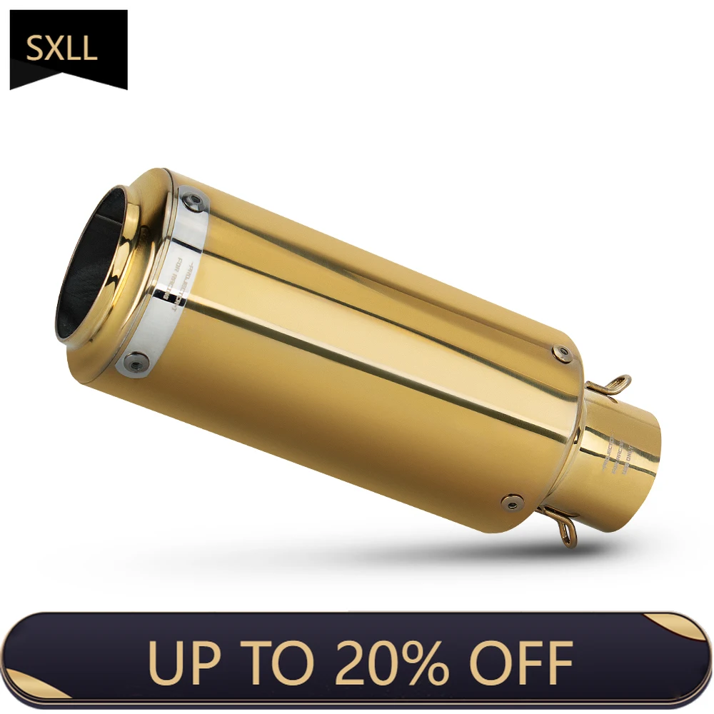 SXLL Gold 51mm Universal Motorcycle Exhaust Silenciador Escape Racing Line Modified GSX250R DUKE790 RSV4 NVX155 ADV150 ZX25R G31
SXLL Gold 51mm Universal Motorcycle Exhaust Silenciador Escape Racing Line Modified GSX250R DUKE790 RSV4 NVX155 ADV150 ZX25R G31