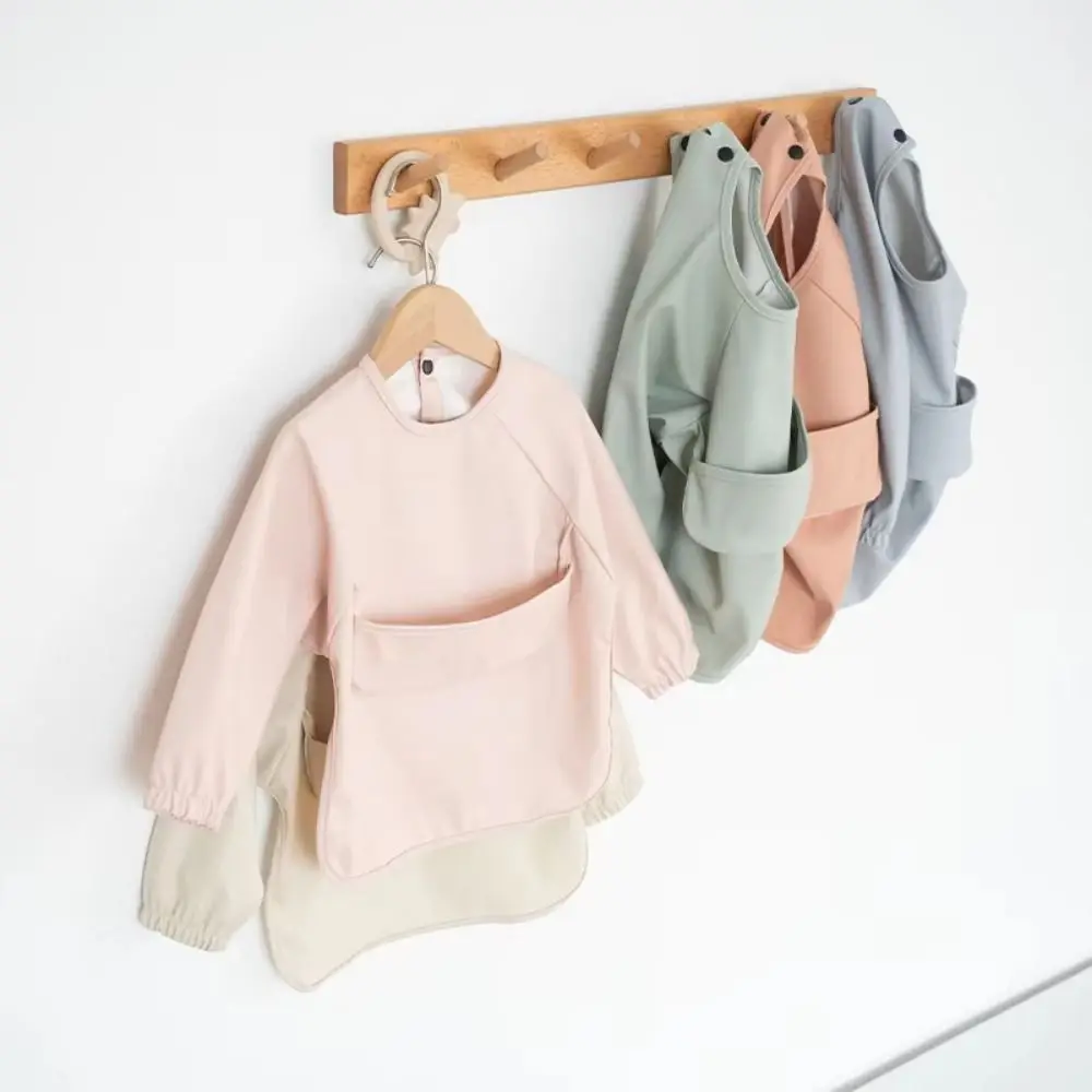 Solid Color Baby Feeding Bib Waterproof Easy Clean Long Sleeve Bib Reusable Long Sleeves Children PU Bibs Baby Feeding Stuff
Solid Color Baby Feeding Bib Waterproof Easy Clean Long Sleeve Bib Reusable Long Sleeves Children PU Bibs Baby Feeding Stuff