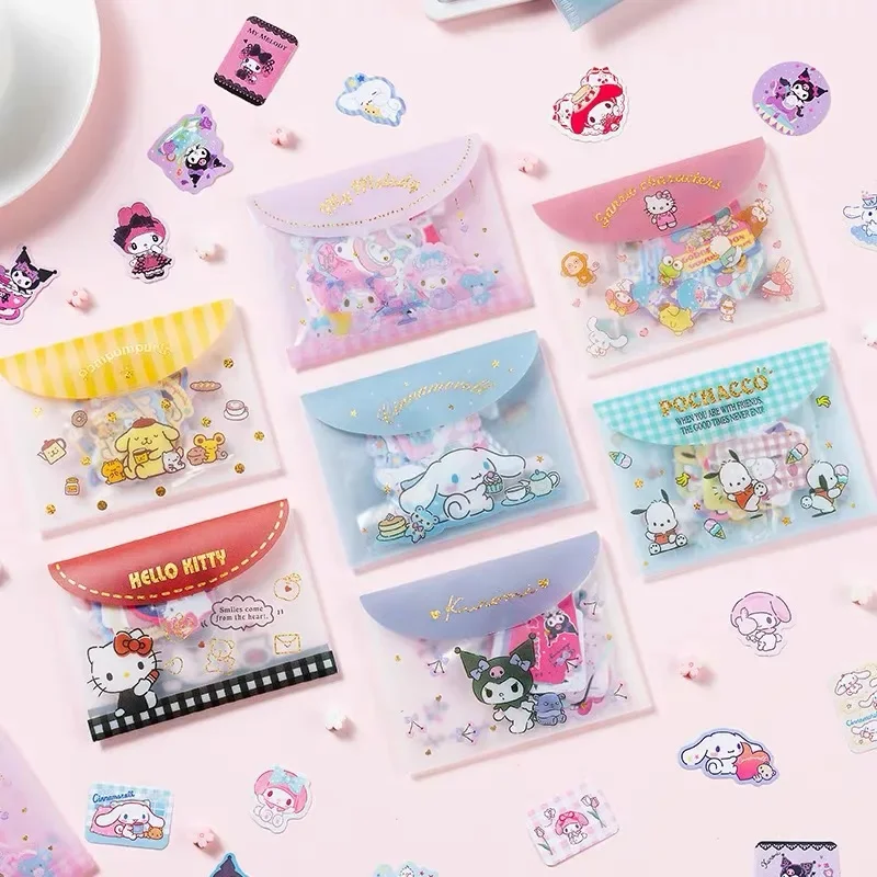 Sanrio Stickers 40PCS/pack Melody Culomi Cinnamoroll Pom Pom Cute Cartoon Paper Decoration PVC Sticker Storage Bag
Sanrio Stickers 40PCS/pack Melody Culomi Cinnamoroll Pom Pom Cute Cartoon Paper Decoration PVC Sticker Storage Bag