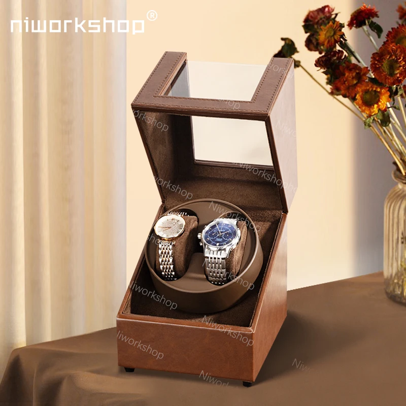 1pc Niworkshop Watch Winding Box, PU Leather Watch Box with Quiet Motor,Soft Pillows, Gift for Men's and Women's Watches
1pc Niworkshop Watch Winding Box, PU Leather Watch Box with Quiet Motor,Soft Pillows, Gift for Men's and Women's Watches