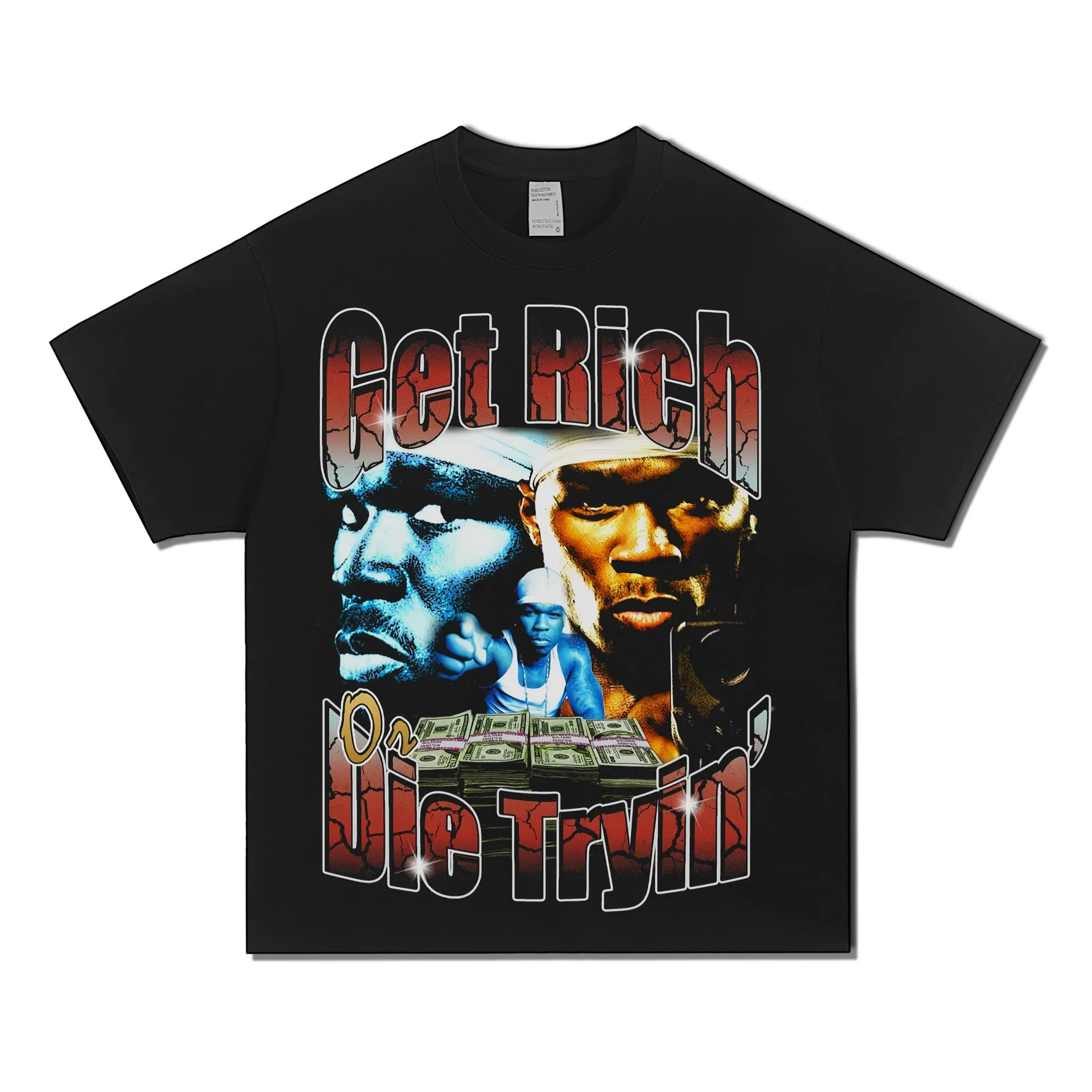 Футболка унисекс 50 Cent Get Rich Or Die Tryin, в стиле Y2K, панк, стритвир, из премиального хлопка, с коротким рукавом, оверсайз, с круглым вырезом
Футболка унисекс 50 Cent Get Rich Or Die Tryin, в стиле Y2K, панк, стритвир, из премиального хлопка, с коротким рукавом, оверсайз, с круглым вырезом