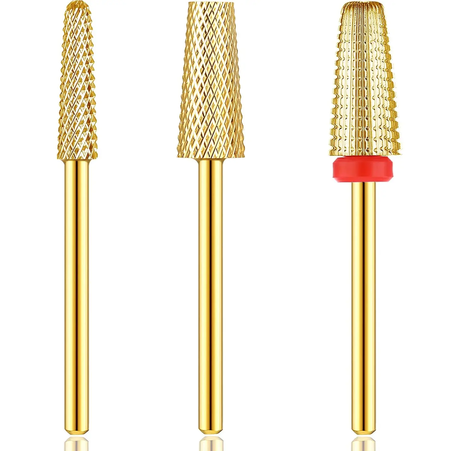 5-in-1 Tapered Barrel Carbide Nail Drill Bit Set, 3/32" Cone Shape for Acrylic or Gel Removal (3 Pieces)
5-in-1 Tapered Barrel Carbide Nail Drill Bit Set, 3/32" Cone Shape for Acrylic or Gel Removal (3 Pieces)