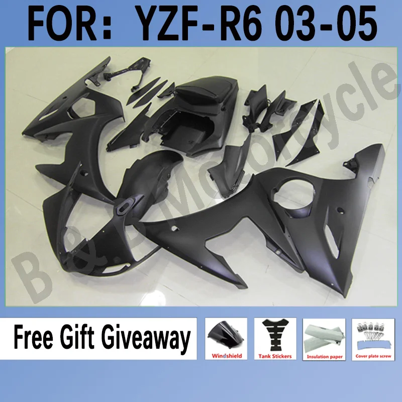 Детали обтекателей для YAMAHA YZF R6, комплект 2003 2004 2005, YZF-R6 2003-2005, комплект кузова из АБС-пластика на заказ, матовый черный
Детали обтекателей для YAMAHA YZF R6, комплект 2003 2004 2005, YZF-R6 2003-2005, комплект кузова из АБС-пластика на заказ, матовый черный