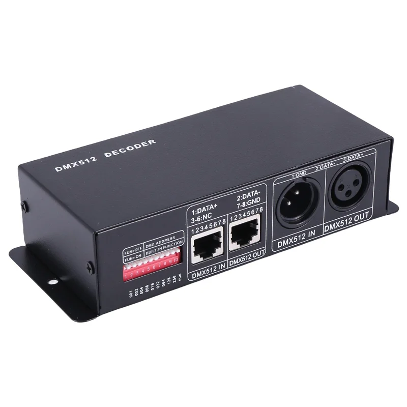 A92P DMX 512 4CH X 8A Decoder LED Controller 4 Channel Driver RGBW LED Tape DC 12V - 24V
A92P DMX 512 4CH X 8A Decoder LED Controller 4 Channel Driver RGBW LED Tape DC 12V - 24V