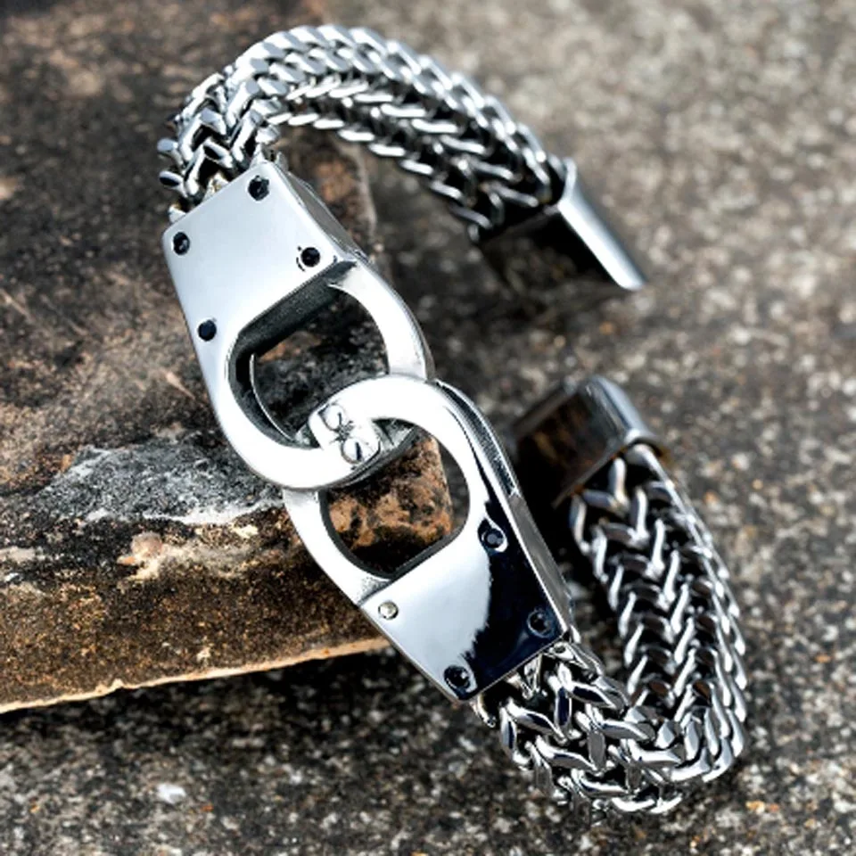Zlxgirl Man bracelets handcuffs hip hop bracelet stainless steel Golden chain bracelet jewelry gifts for man couple bijoux
Zlxgirl Man bracelets handcuffs hip hop bracelet stainless steel Golden chain bracelet jewelry gifts for man couple bijoux