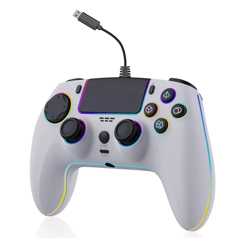 Проводной геймпад для PS5, RGB подсветка, триггерная вибрация, непрерывная кнопка заднего вида, ПК/паровой геймпад SZ-5005W, белый
Проводной геймпад для PS5, RGB подсветка, триггерная вибрация, непрерывная кнопка заднего вида, ПК/паровой геймпад SZ-5005W, белый