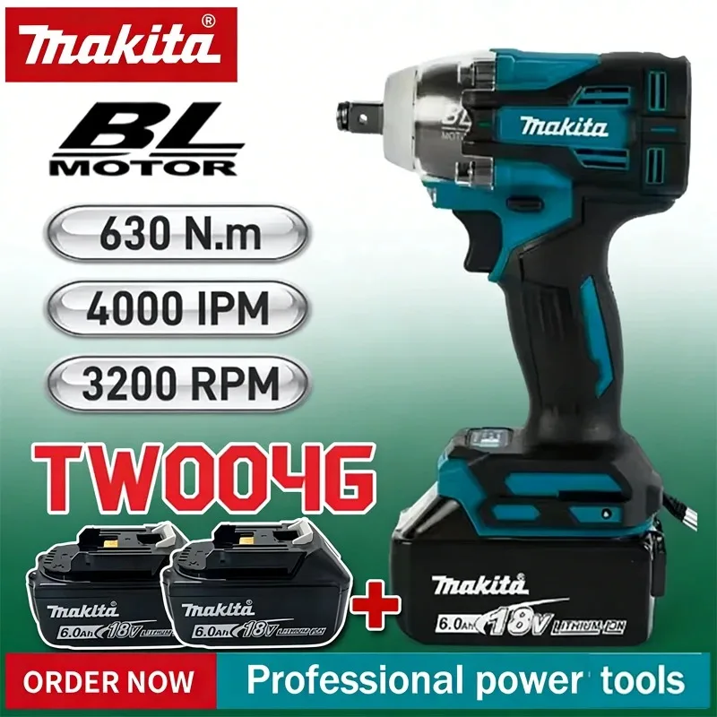 Makita TW004G 18V Brushless Impact Wrench Ergonomic Handle for Car Tire Lug Nut Automotive Repair Power Tool
Makita TW004G 18V Brushless Impact Wrench Ergonomic Handle for Car Tire Lug Nut Automotive Repair Power Tool