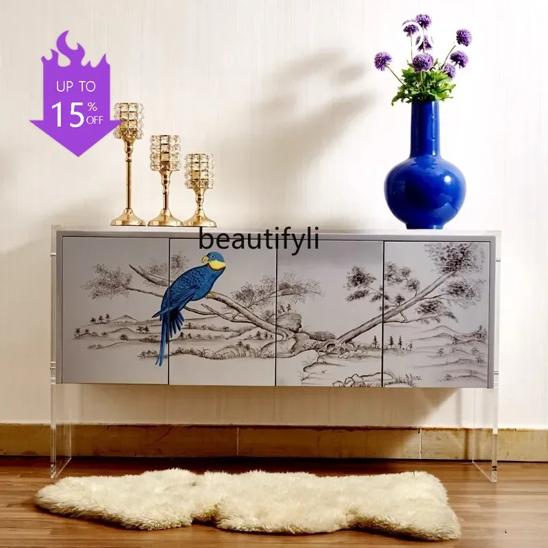 Living room partition cabinet acrylic locker light luxury decoration homestay art dining side cabinet6239
Living room partition cabinet acrylic locker light luxury decoration homestay art dining side cabinet6239