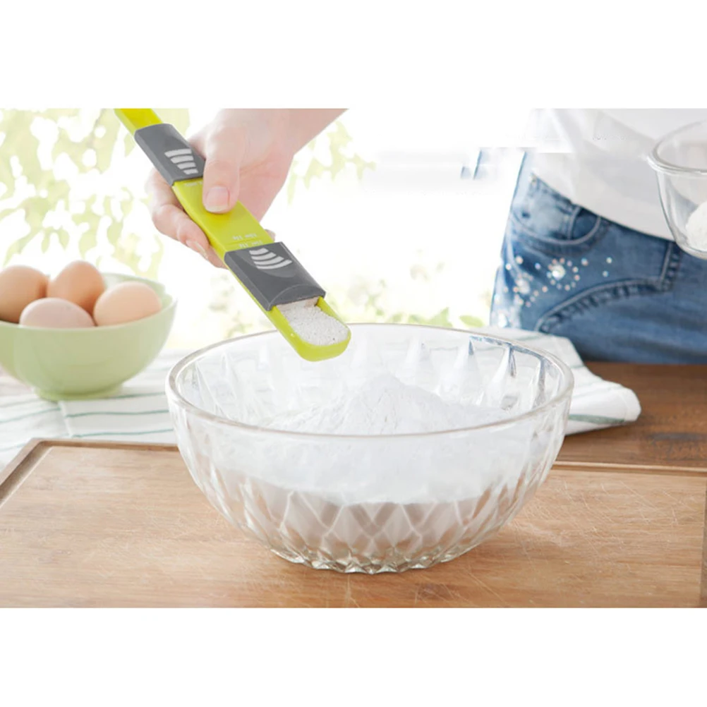 Adjustable Measuring Spoon Green Easy Clean Dishwasher Liquid Measurements Kitchen Tool Metric Spoon Set
Adjustable Measuring Spoon Green Easy Clean Dishwasher Liquid Measurements Kitchen Tool Metric Spoon Set