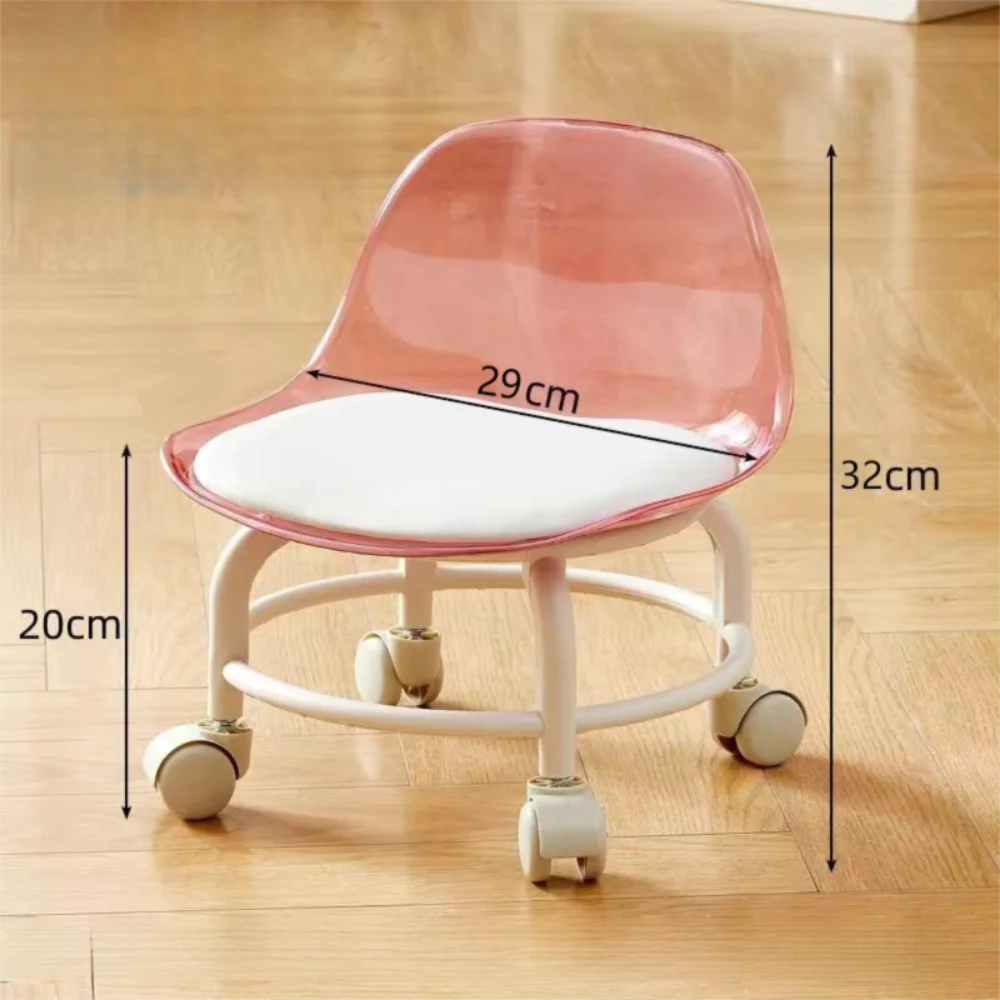 New Transparent Small Stool Simple Universal Wheel Low Chair Noiseless Multifunctional Backrest Seat Children
New Transparent Small Stool Simple Universal Wheel Low Chair Noiseless Multifunctional Backrest Seat Children