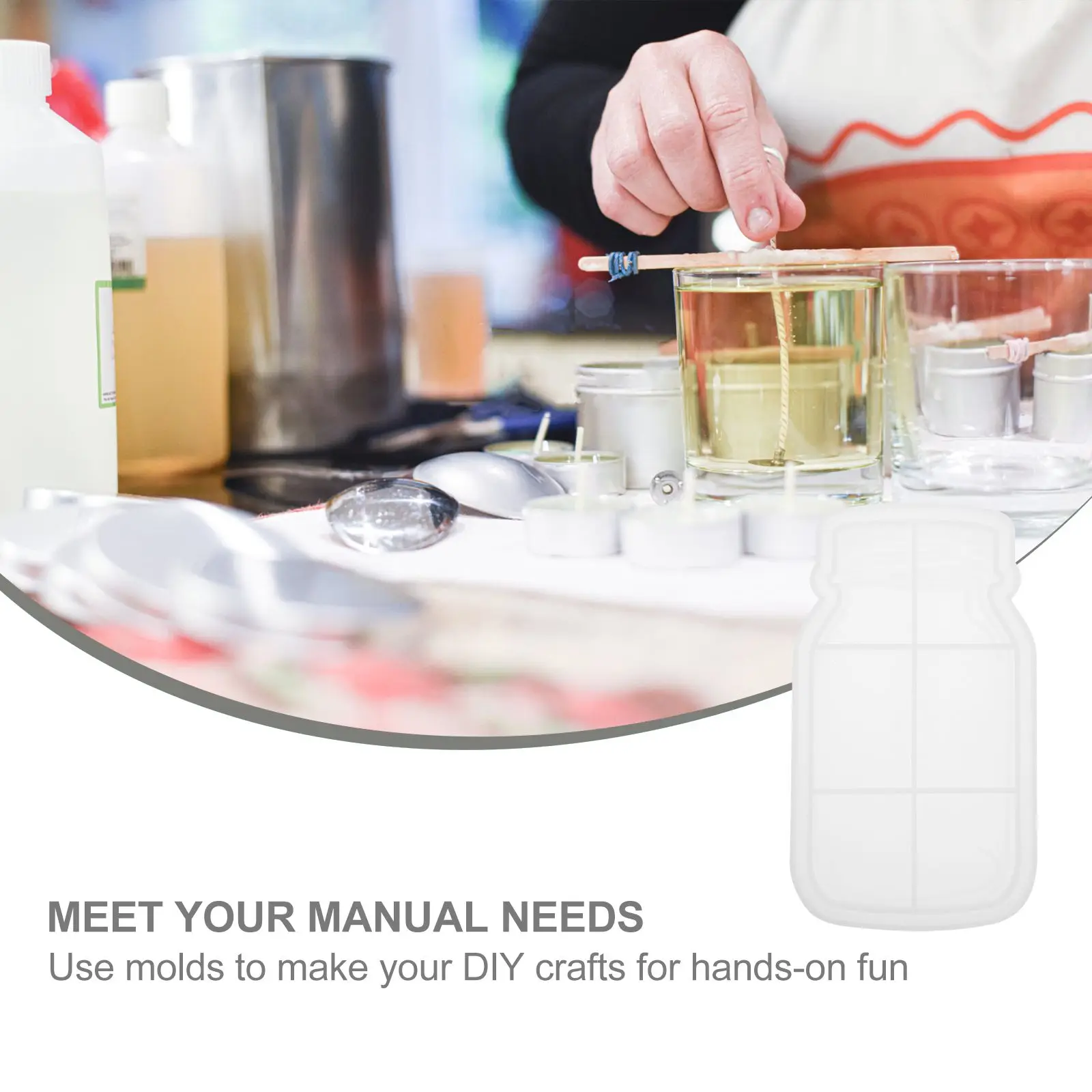Crystal Silicone Mold for C le Holder Tray Bottle Shape Craft Reusable DIY Silica Gel Casting Mason Jar Wax Molding Accessories
Crystal Silicone Mold for C le Holder Tray Bottle Shape Craft Reusable DIY Silica Gel Casting Mason Jar Wax Molding Accessories